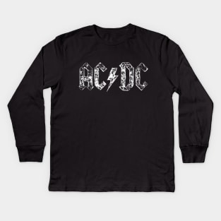 ACDC-Back in Black-Glow Style Kids Long Sleeve T-Shirt